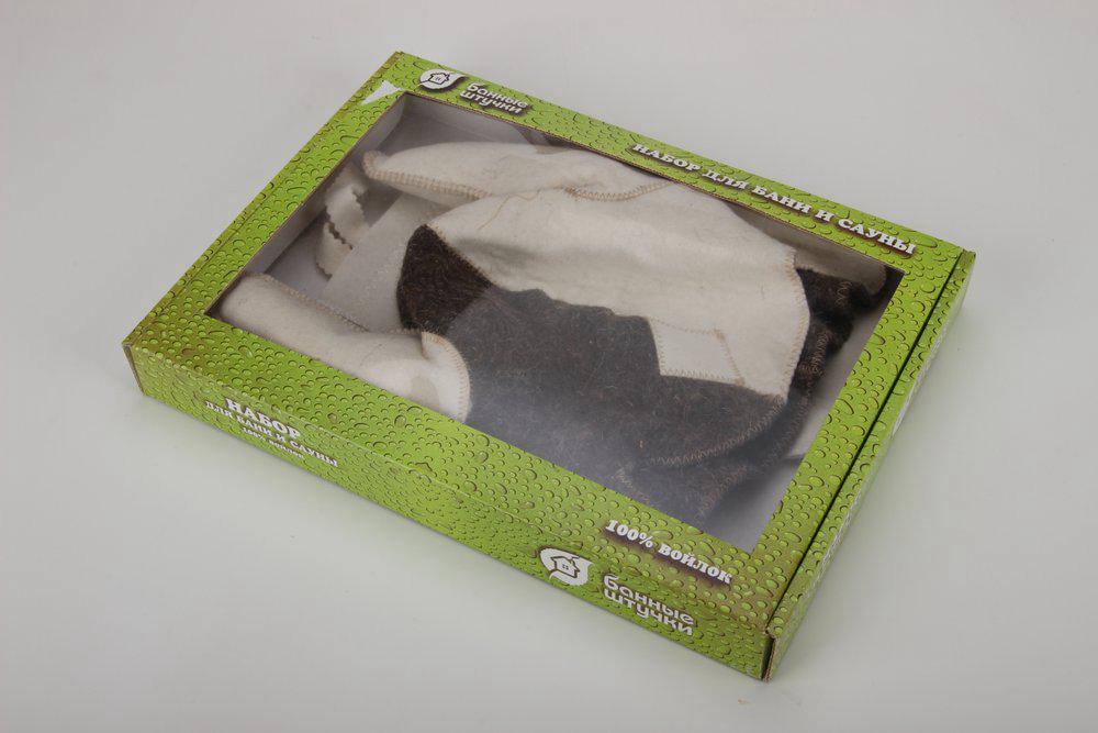 Набор  "Банные штучки" /шапка Викинг, рукавица/