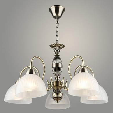 Люстра NH6005/5 AB бронза 5х60W E27 d590 h580, QH23