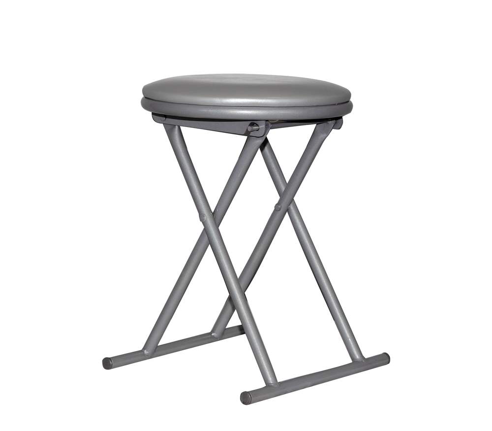 Табурет Орион (арт.СТ07)металлик сид.винилкожа №23 серебро