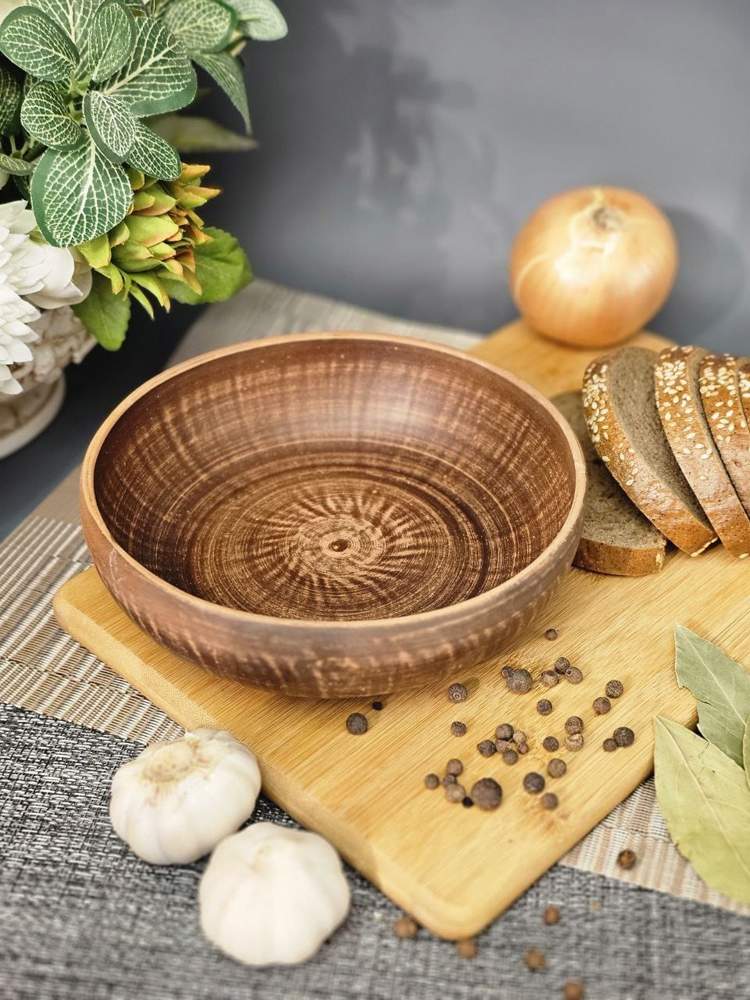 Миска Борщ 600мл красная глина мис600