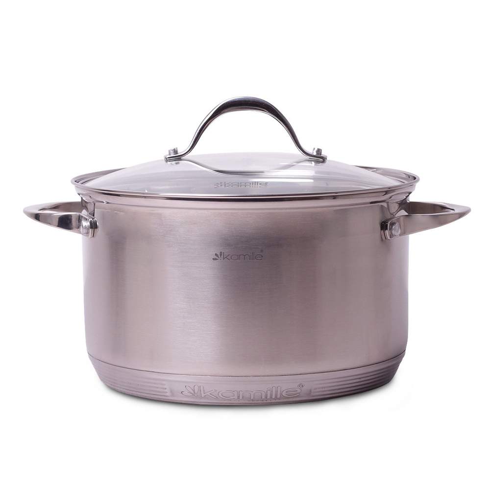KAMILLE Кастрюля 4724S 6,5л нерж.сталь 7-ми слойное дно 24х14,5см