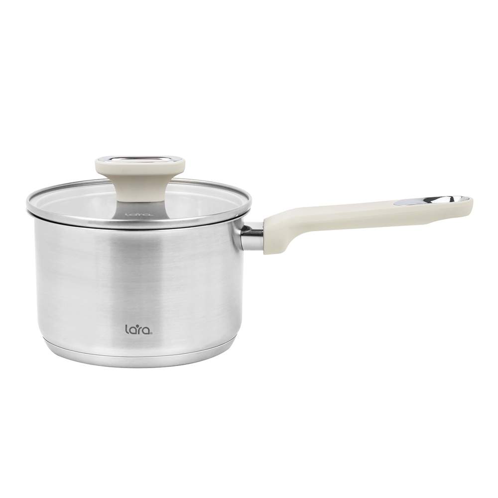 LARA Флора Сотейник LR03-24 2,1л 16х10,5см индукция /нерж/