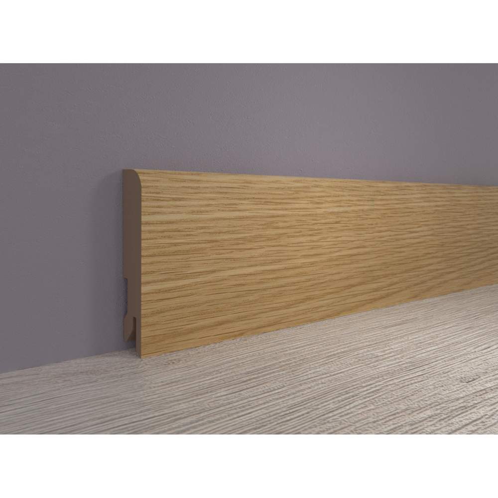 Плинтус МДФ ламинированный, Пл 80МДФ.2400.24019 дуб солнечный