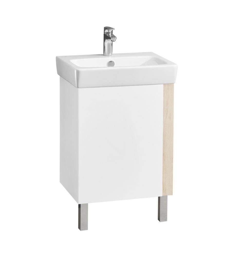 Тумба-ум. Кантри 55 + Раковина Нео 55 белый/дуб верона