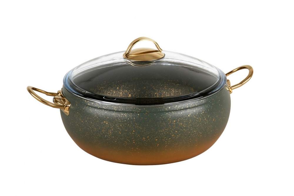 O.M.S. Olive Кастрюля 3141-32 Olv 9,5л 32х12см АП покрытие