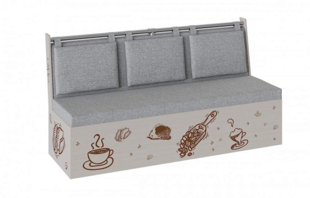 Скамья прямая Роденго (дуб сонома, рогожка серая)