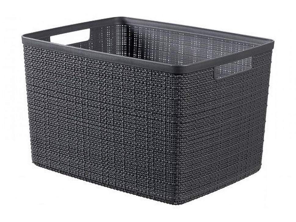 Корзина Джут L 36*28*23см 20л 1907 глубокая тень