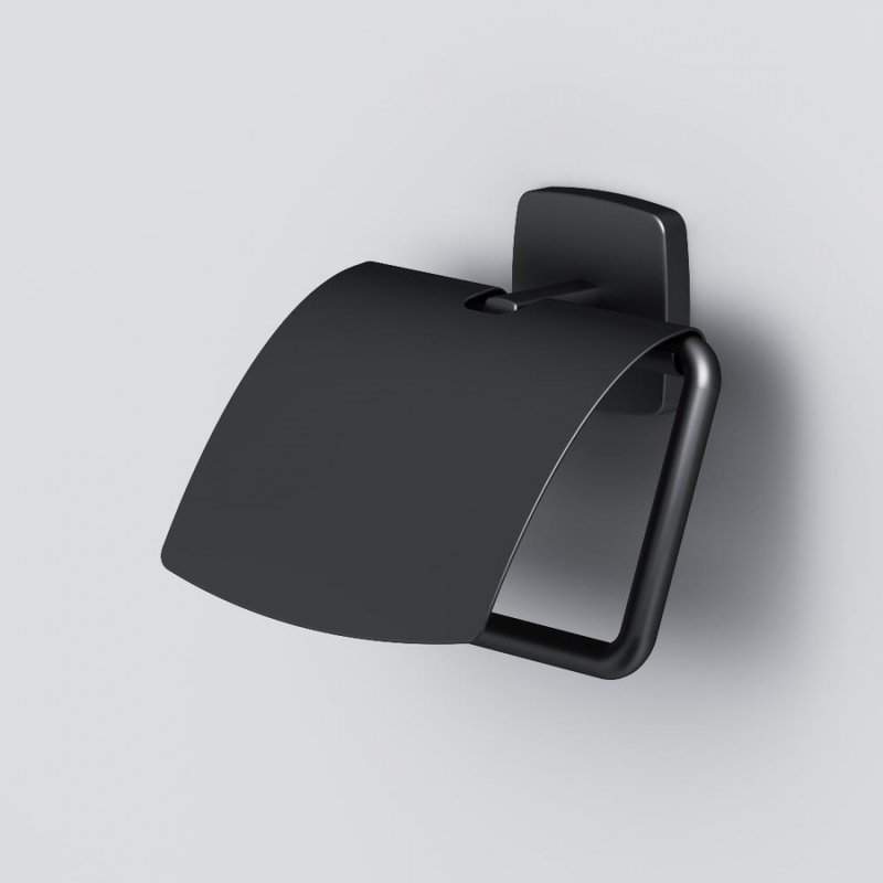 Gem  Держатель д/туалетной бумаги с крышкой, черный  A90341422