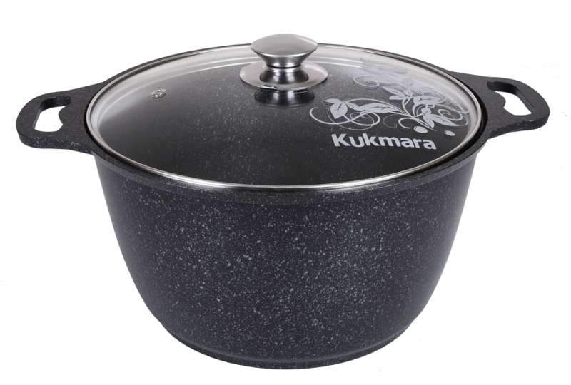 KUKMARA Кастрюля кмти32а 3л 24х12см АП Темный мрамор Marble индукция ст/кр