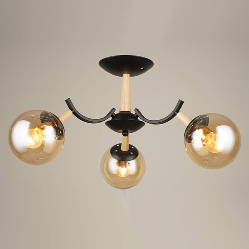 Люстра N4512/3 BK черный 3х60W E27 h265, QH21