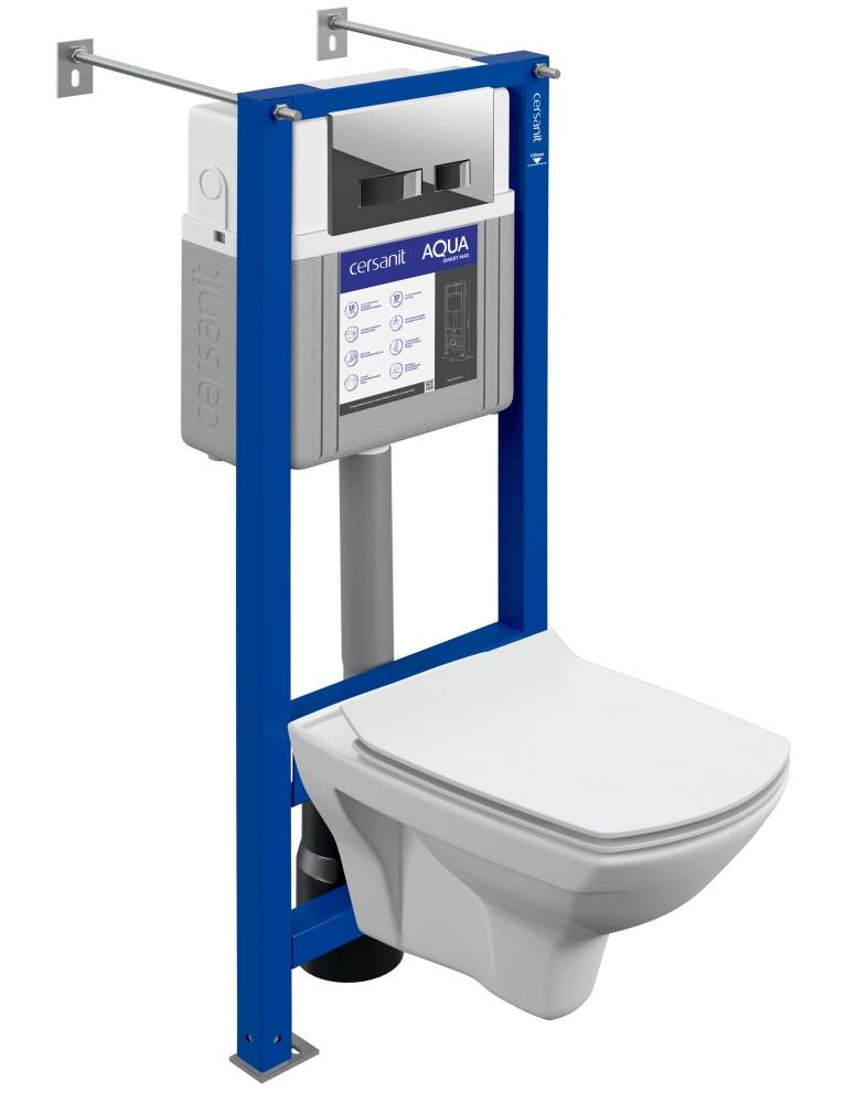 Комплект  Carina XL CO DPL EO Slim (инст.AQUA Smart M40+кн.Movi пласт.)хром гл.