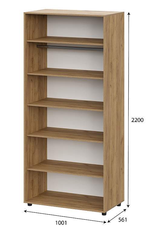 Милан Шкаф двухстворчатый  Дуб золотой/белый матовый