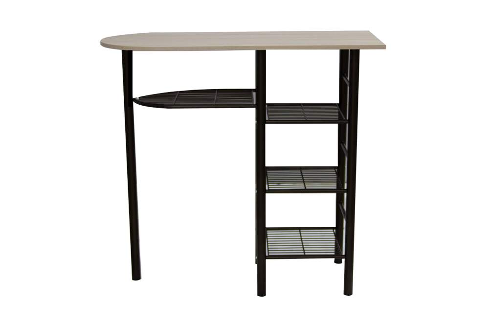 Стол  барный "Барс"   ЛДСП  16мм  500*1100  Дуб светлый+металлок.Барс(коричневый)