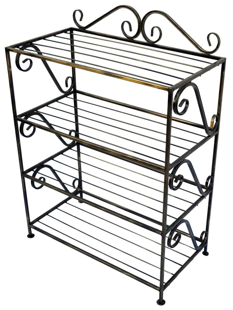 МЕТАЛЛ-ДЕКОР Обувница №730 4-х ярусная труб. h-72*62*33см