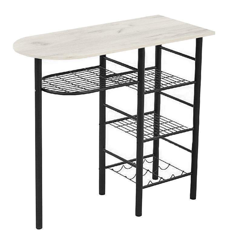 Стол  барный "Барс"   ЛДСП  16мм  500*1100  Дуб Морское дерево Винтаж+металлок.Барс(коричневый)