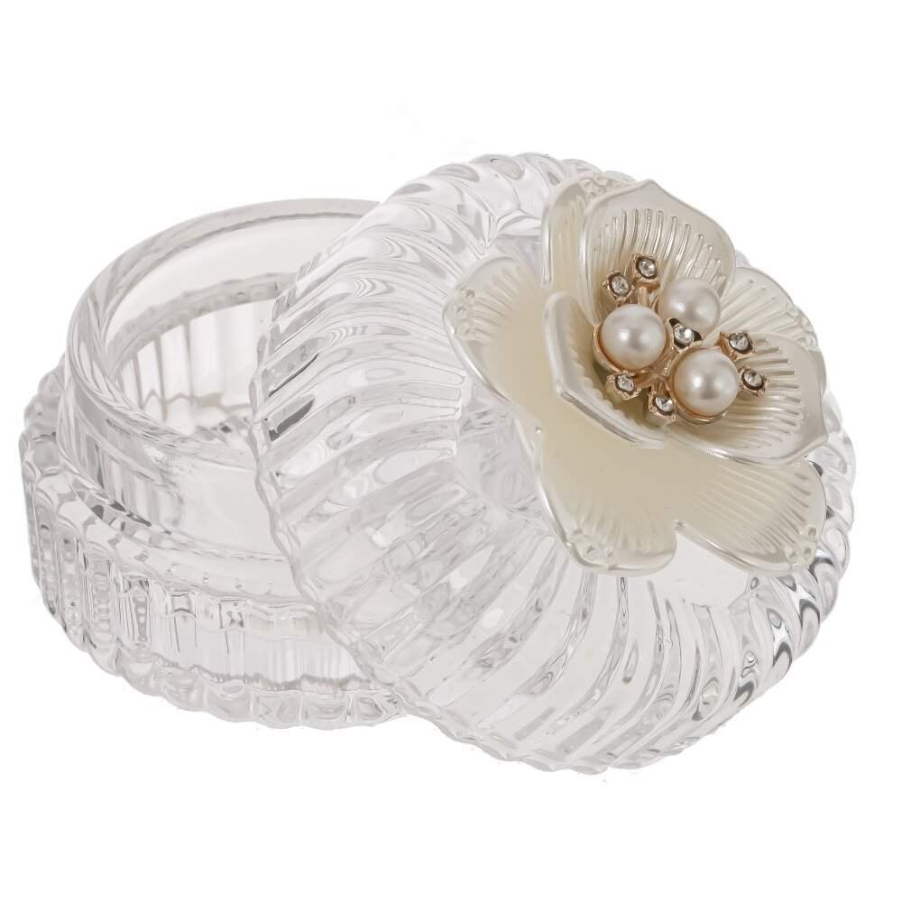 REMECO COLLECTION Шкатулка 817276 Цветок стекло/полимерные материалы 7х7х5,5см