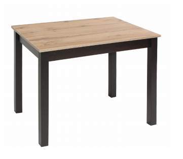 Стол Обеденный Стиль 5  б/полки лофт 680*550 дуб нордик/50*50 черный муар