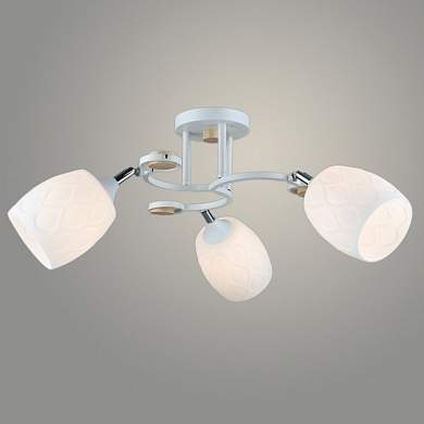 Люстра N5463/3 WT+WOOD белый/дерево 3х40W E27 d620 h250, QH23