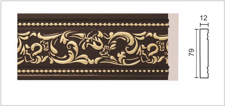 Багет интерьерный  150-39G  2,4м / 79*12