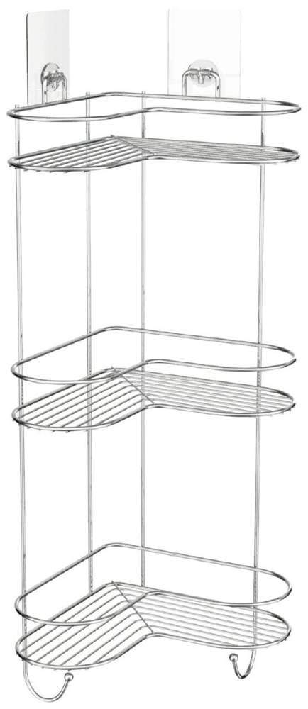 Полка угловая 3-х ярусная на силикон.креплении KLEBER LITE KLE-LT056