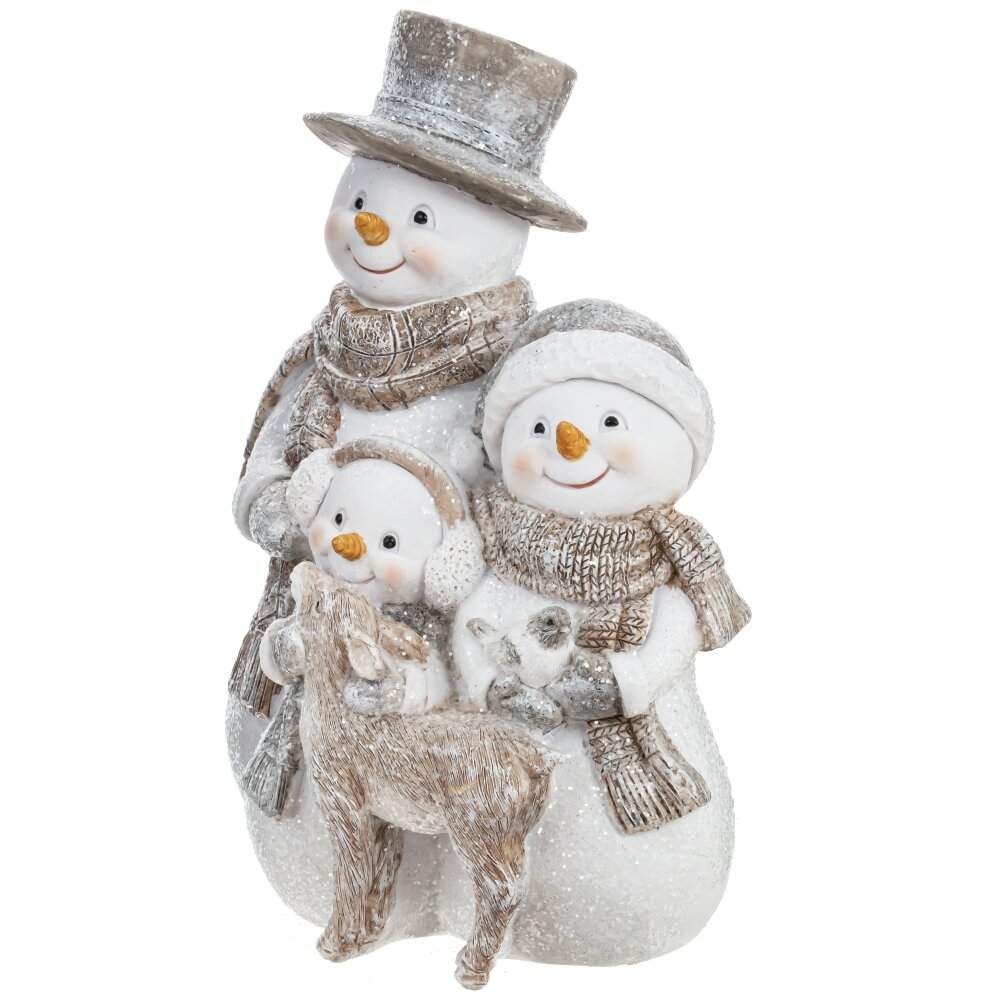 REMECO COLLECTION Фигурка 791669 Снеговики с олененком 12х9х16,5см (полимер) 
