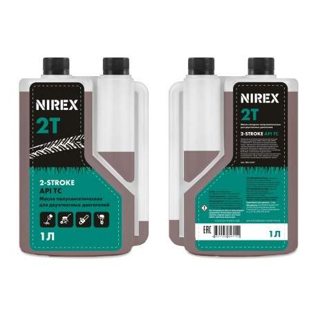 Масло NIREX  2-х тактное полусинтетика API TС 1,0л с дозатором  32297
