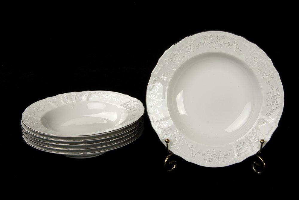 BERNADOTTE Отводка платина Набор тарелок суповых 23см/6шт BE3632021/06967/БТФ0213