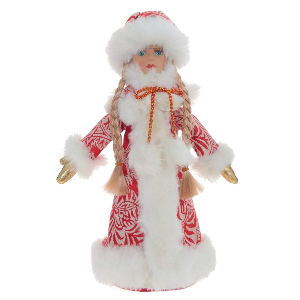 REMECO COLLECTION Снегурочка 237953 в красной шубке 17х17х39см с емкостью д/подарков