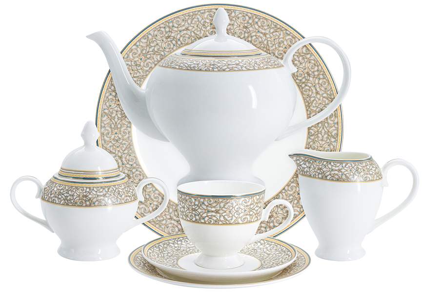 EMILY Мавритания Сервиз чайный 21пр/6 персон AL-16-89/21-E5