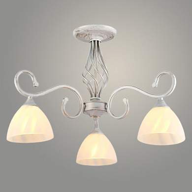 Люстра N2590/3 WG белое золото 3х60W E27 d600 h390, QH18