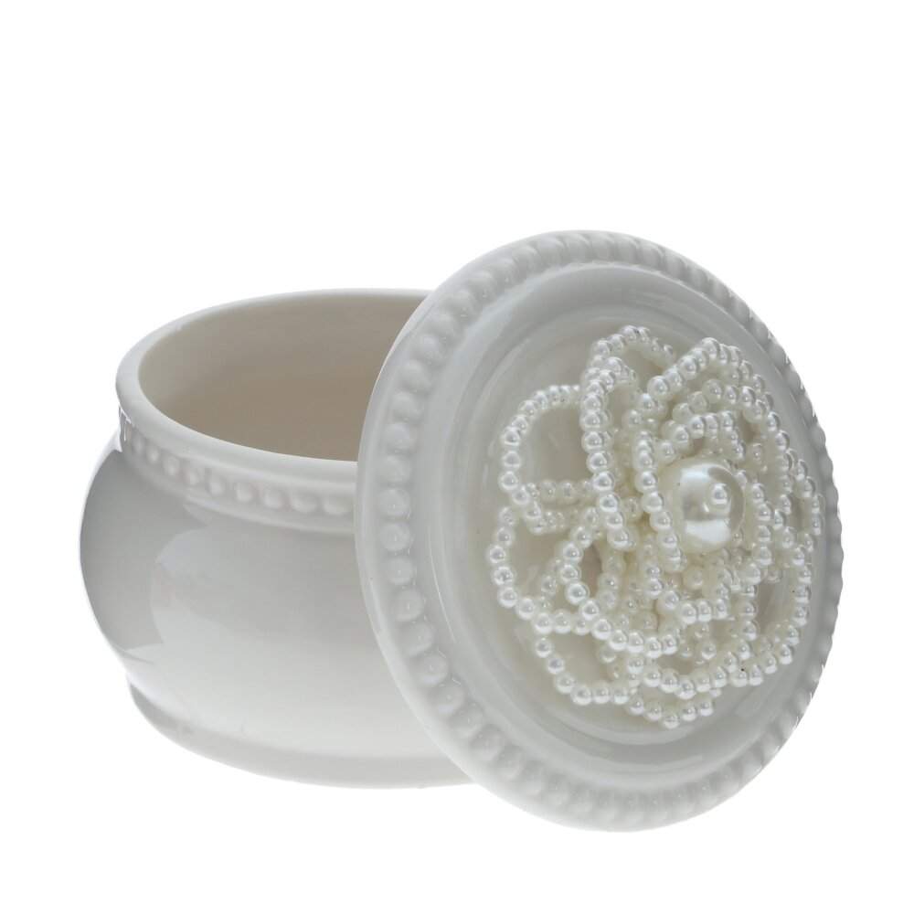 REMECO COLLECTION Шкатулка 817535 Жемчуг фарфор 8х8х7см