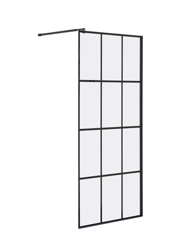  Душевая перегородка Walk in K - Black стекло 6 мм 80*195см RD-WR.80B