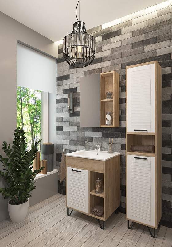 Тумба EVA GOLD  Olsen 60 №2+ Умывальник Сомо 60