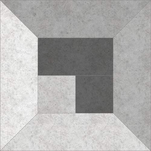 MEGAPOLIS BETTON GREY DECO  серый керамогранит 450х450