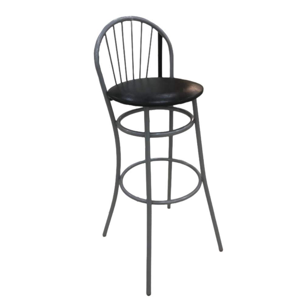 Стул Сан Поло металлик сид.винилкожа №Д12 черный