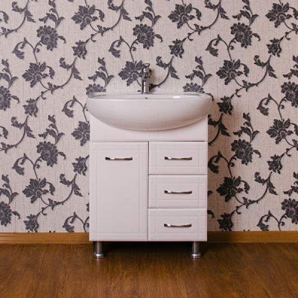 Тумба Уют  60 (3 ящ.) + умыв. Эрика 60 (S-UM-ERI60/1-w)