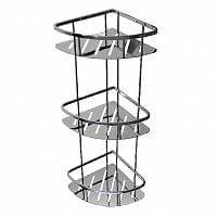 Полочка ТИТАН угл. ов. с лит.дном тройная 22см  77355