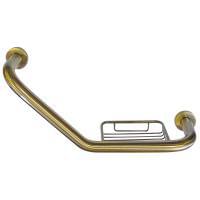 Поручень д/ванны Veragio GIFORTES VR.GFT-9025.BR  L43см  изогн. с мыльницей бронза