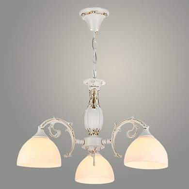 Люстра N2639/3 WG белое золото 3х40W E27 d560, QH19