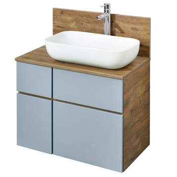 Тумба Мишель 80 Дуб Рустика/Фьюрд без раковины