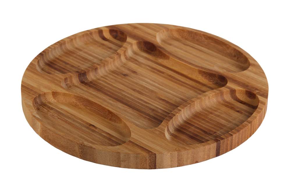 КОРАЛЛ Менажница 191033/5348 бамбук 25х25х2см