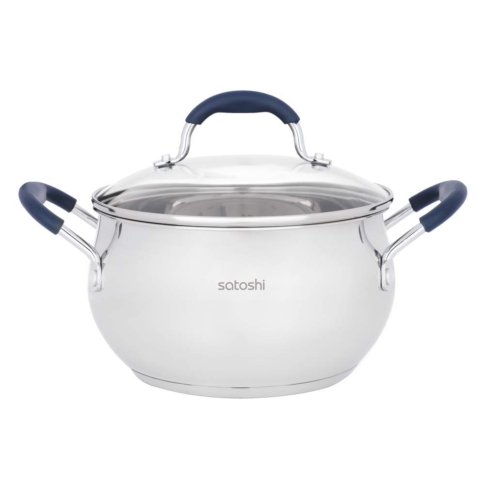 SATOSHI Альба Кастрюля 822-271 3900мл/20х11,5см с крышкой нерж.сталь индукция