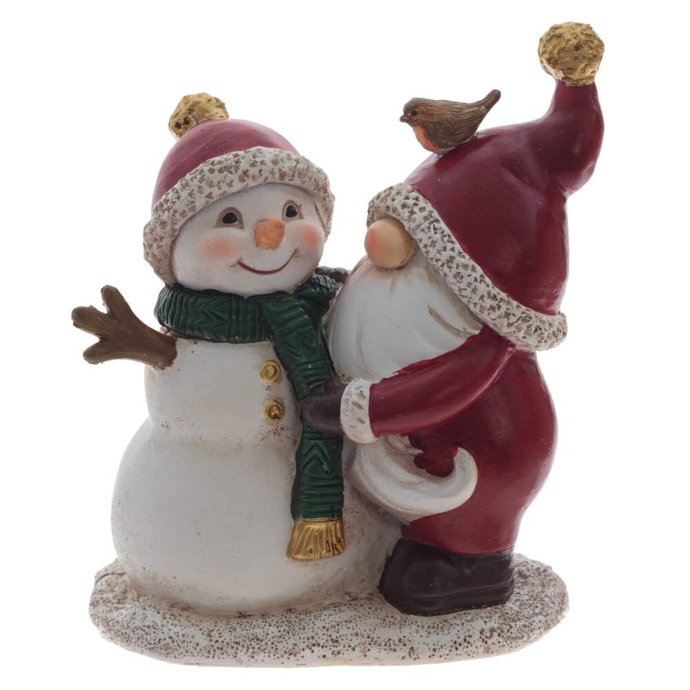 REMECO COLLECTION Фигурка 811367 Гном и снеговик 10х6х12см 