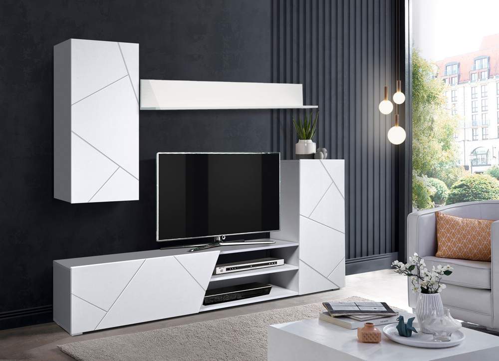 Шкаф многоцелев. Прага-6 New (белый/ПВХ софт белый 0,3мм)