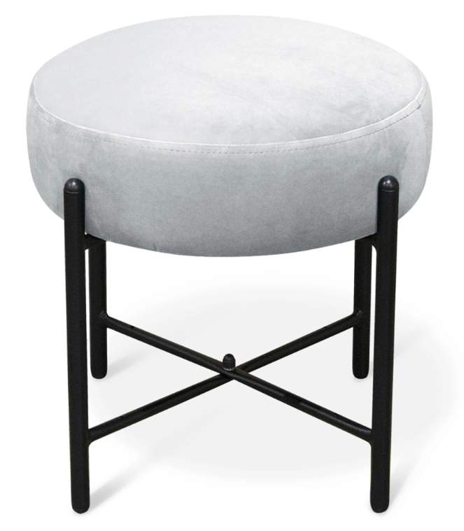 Банкетка Sheffilton SHT-В4 ткань/металл Б-7 серое облако/черный муар