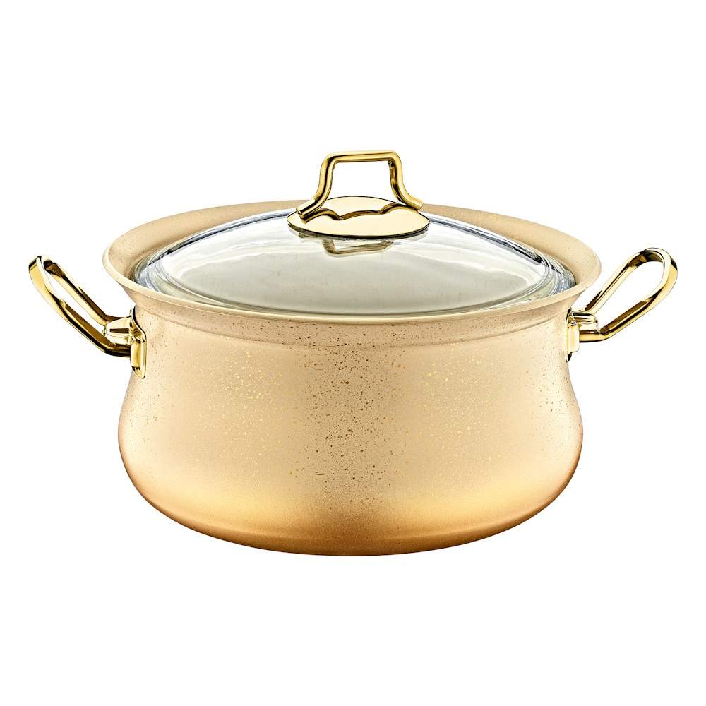 O.M.S. Cream Кастрюля 3045-IND-24 CRM 4,8л 24х13см индукция АП покрытие