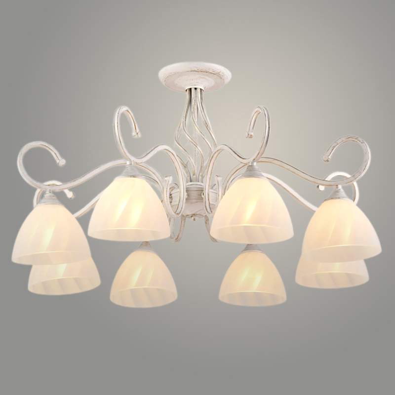 Люстра N2590/8 WG белое золото 8х60W E27 d720 h395, QH18