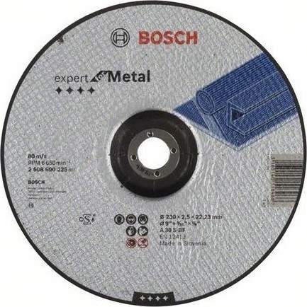 Диск отрезной Bosсh 230х2.5х22.23 Expert for Metal выпукл. 2608600225