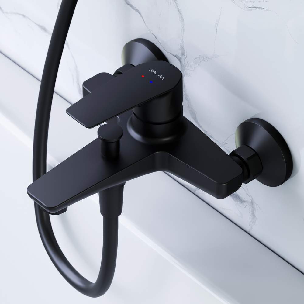 Смеситель  Gem F90A10022 д/ванны/душа черный  