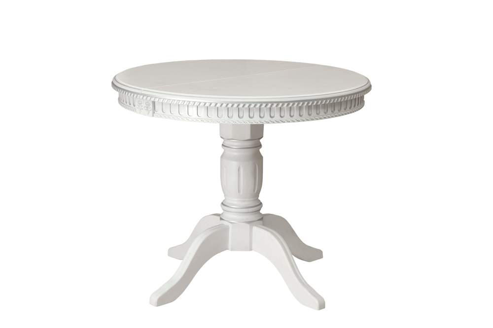 Стол Восток-1 круглый 100(1300)х800  H770 дуб белый золото, массив дуба